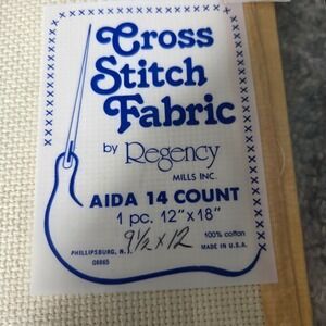 Regency Mills Cross Stitch‎ Fabric Lot 14 Count Country Linen Aida 12x18 Vintage